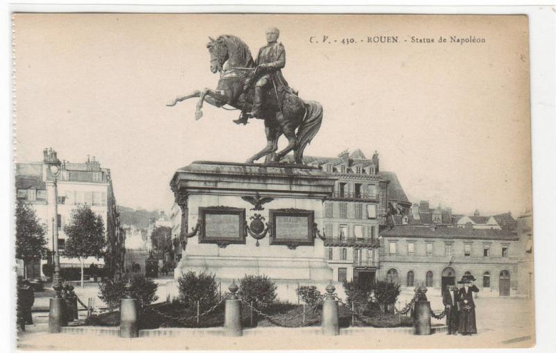 Statue de Napoleon Rouen Haute-Normandie France 1910s postcard