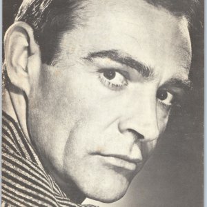 c1960s Sean Connery Young Actor Portrait Striped Shirt Handsome Poster Lg PC 8O