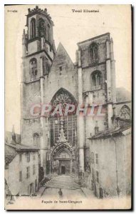 Old Postcard Toul Illustrates Facade of Saint Gengoult