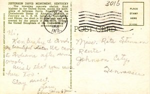 KY - Fairview. Confederate Pres. Jefferson Davis Monument