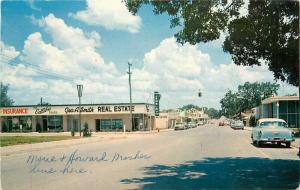 Autos Florida 1962 New Port Richey Real Estate Office Postcard 4541