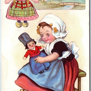 1908 Dutch Swift's Premium Butterine We Girls in Holland Butter Ad Postcard A206