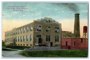 1913 Exterior Racine Feet Mill Makes Hose That Wears Beloit Wisconsin Postcard
