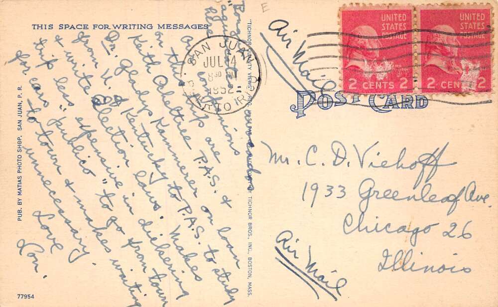 Ponce Puerto Rico Market Place Street Scene Vintage Postcard AA69519