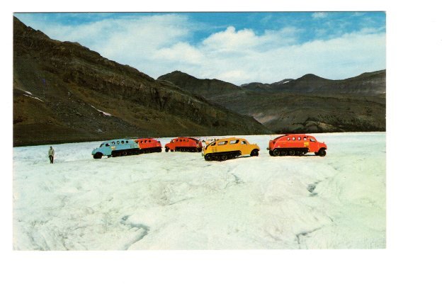 Touring by Snowmobiles, Athabasca Glacier, Alberta