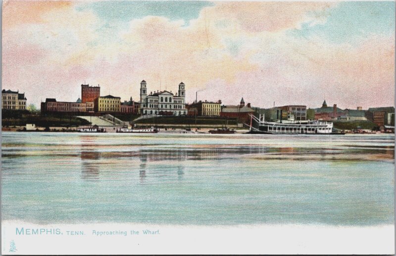 Memphis Approaching the Wharf Tennessee Vintage Postcard C072