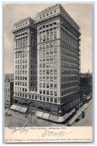 1904 Wells Building Milwaukee Wisconsin WI Wisconsin News Company Postcard