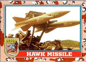 Military 1991 Topps Desert Storm Card Hawk Missile sk21382