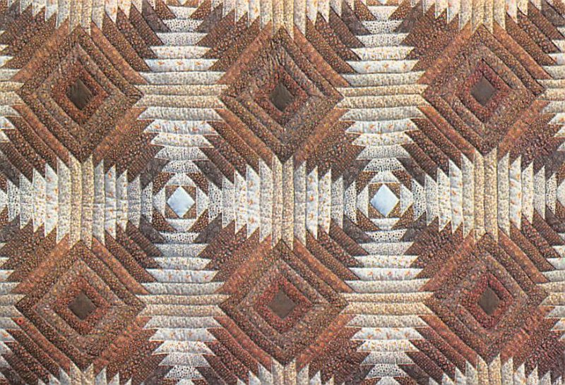 Log cabin pineapple design Quilting Unused 