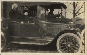 Two Old Cars - Pricetown PA Written on Back c1915 Real Photo Postcard