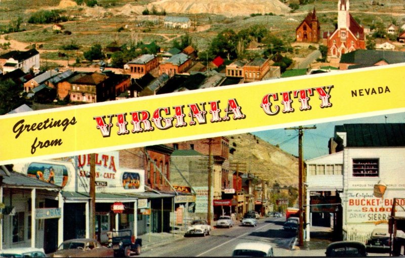 Nevada Greetings From Virginia City Multi View