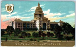 x8 LOT c1910s Gold Embossed US State Capitol Buildings Postcards Series Set A184