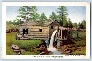 1907 Jamestown Virginia Postcard Old Time Corn Cracker Mill Exposition Unposted