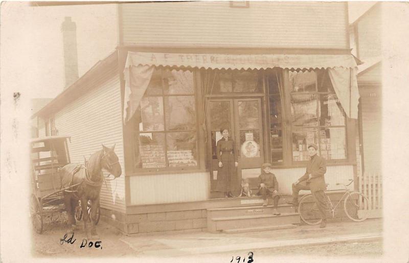 E28/ Occupational Real Photo RPPC Postcard c1910 Store Owners Delivery Wagon 27