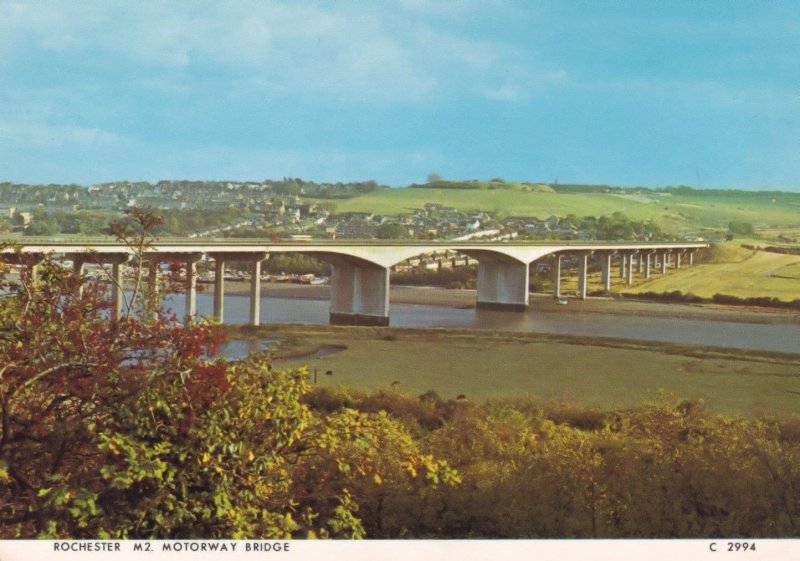 Rochester M2 Motorway Bridge Kent Postcard