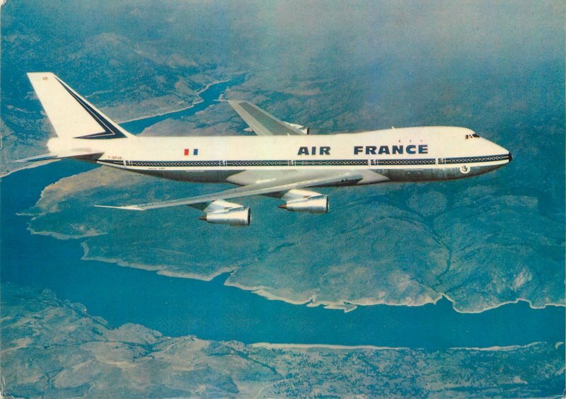 Postcard Transportation Air Boeing 737 airplane aircraft France