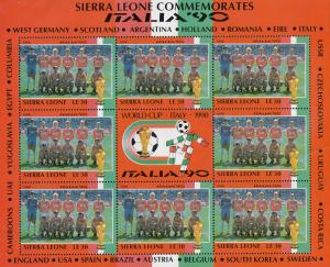 Soviet Union Russia Football World Cup Italia 1990 Rare Full Sheet Block Of L...