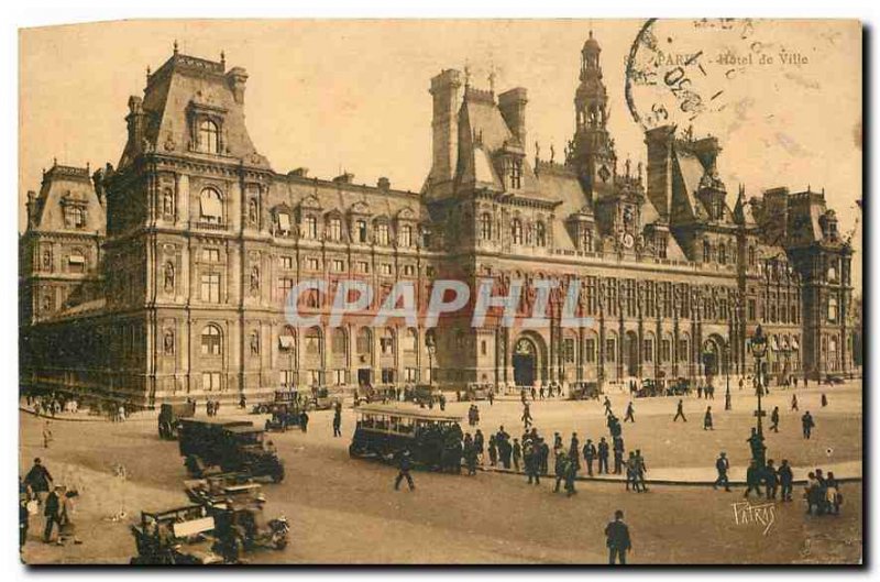 Old Postcard Paris City Hall