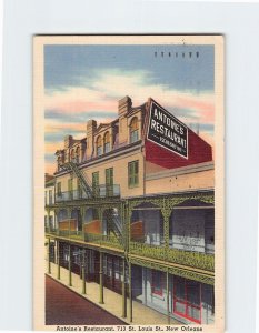 Postcard Antoine's Restaurant, New Orleans, Louisiana