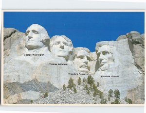 Postcard Mount Rushmore, Central Black Hills, Keystone, South Dakota