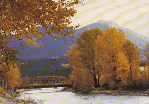 Bridge Over Kicking Horse River At Golden British Columbia Canada