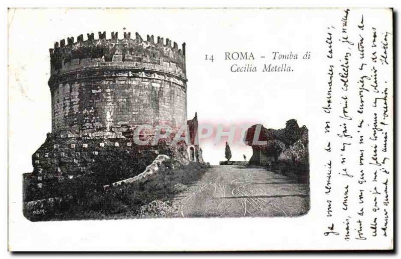 Italy Italia Postcard Ancient Rome Tomba di Cecilia Metella