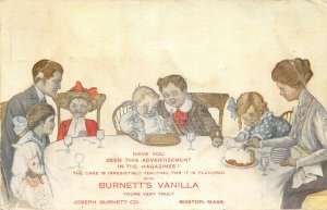 H71/ Advertising Postcard c1910 Burnett's Vanilla Family Dinner Boston 61