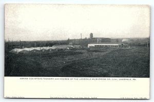 c1905 LANSDALE PA ABRAM COX STOVE FOUNDRY LANSDALE MUSHROOM CO POSTCARD P3937