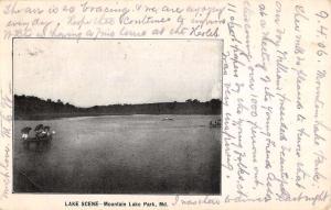 Mountain Lake Park Maryland Waterfront Scene Antique Postcard K32378