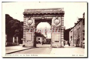 Old Postcard Beaune Cote d'Or Porte St Nicolas