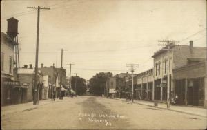 Augusta WI Main St. East Stores Signs c1910 Real Photo Postcard