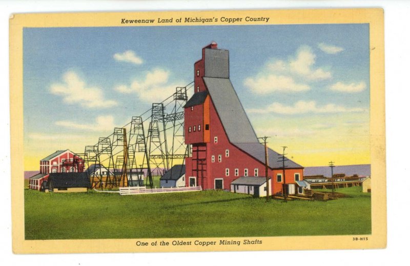 MI - Keweenaw Land of Michigan's Copper Country, An Old Mining Shaft ca 1948
