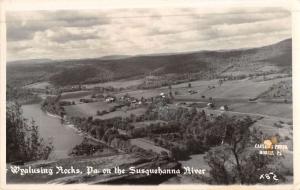 Wyalusing Rocks Pennsylvania Susquehanna Real Photo Antique Postcard K49682