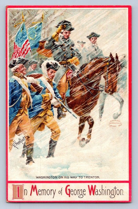 K3/ President George Washington Patriotic Postcard c1910 Trenton Veenfliet 400