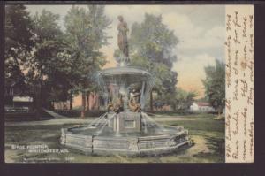 Birge Fountain,Whitewater,WI Postcard