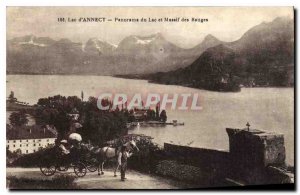 Old Postcard Lake Annecy Lake Panorama and Bauges