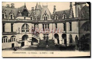 Old Postcard Pierrefonds Chateau Belfry