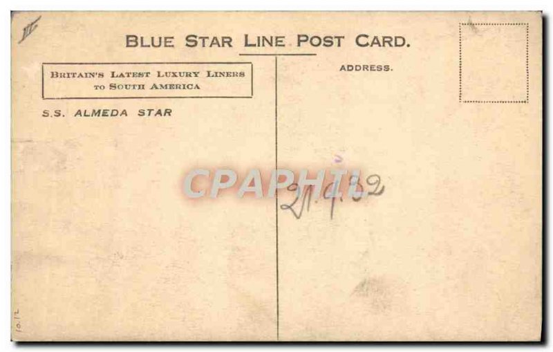 Postcard Old Ship Ship SS Almeda Star