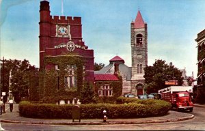 New Hampshire Nashua Public Library 1st Congregational Church and Tavern