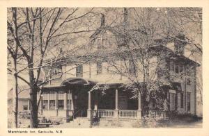 Sackville New Brunswick Canada Mashlands Inn Antique Postcard J56544