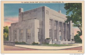 STROUDSBURG, Pennsylvania, 1930-1940's; United States Post Office Building