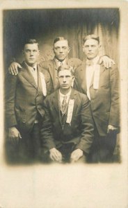 Circa 1910 Boyd County Volunteers Nebraska Ribbons RPPC Photo Postcard 20-5558