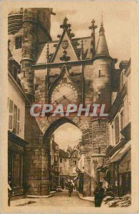 Old Postcard Auxerre The Clock
