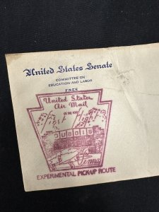 U.S. SENATOR RUSH HOLT ORIGINAL 1939 HISTORICAL ENVELOPE AIR MAIL WEST VIRGINIA