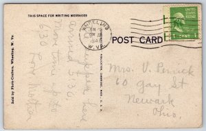 Wheeling WV~Maj Samuel McColloch Monument McColloch Leap~Vintage Linen Postcard