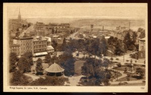 h897 - ST. JOHN NB Postcard 1920s Kings Square