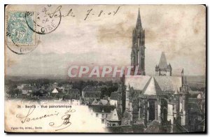 Old Postcard Senlis Panoramic view