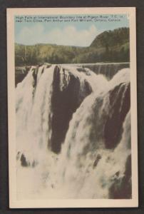 High Falls On Canada US Border Port Arthur, Ontario - Unused c1930