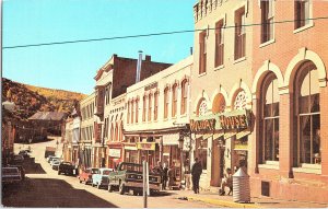 Main Street Central City Colorado Vintage Standard View Postcard Old Cars Signs 