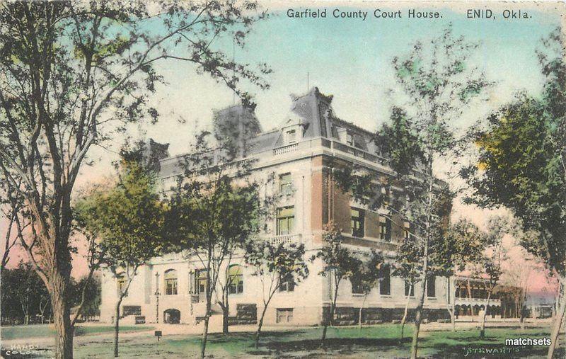 C-1908 Garfield County Court House Enid Oklahoma postcard 9634